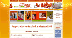 Desktop Screenshot of masszazszona.hu