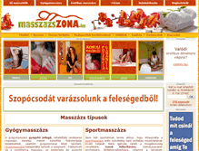 Tablet Screenshot of masszazszona.hu